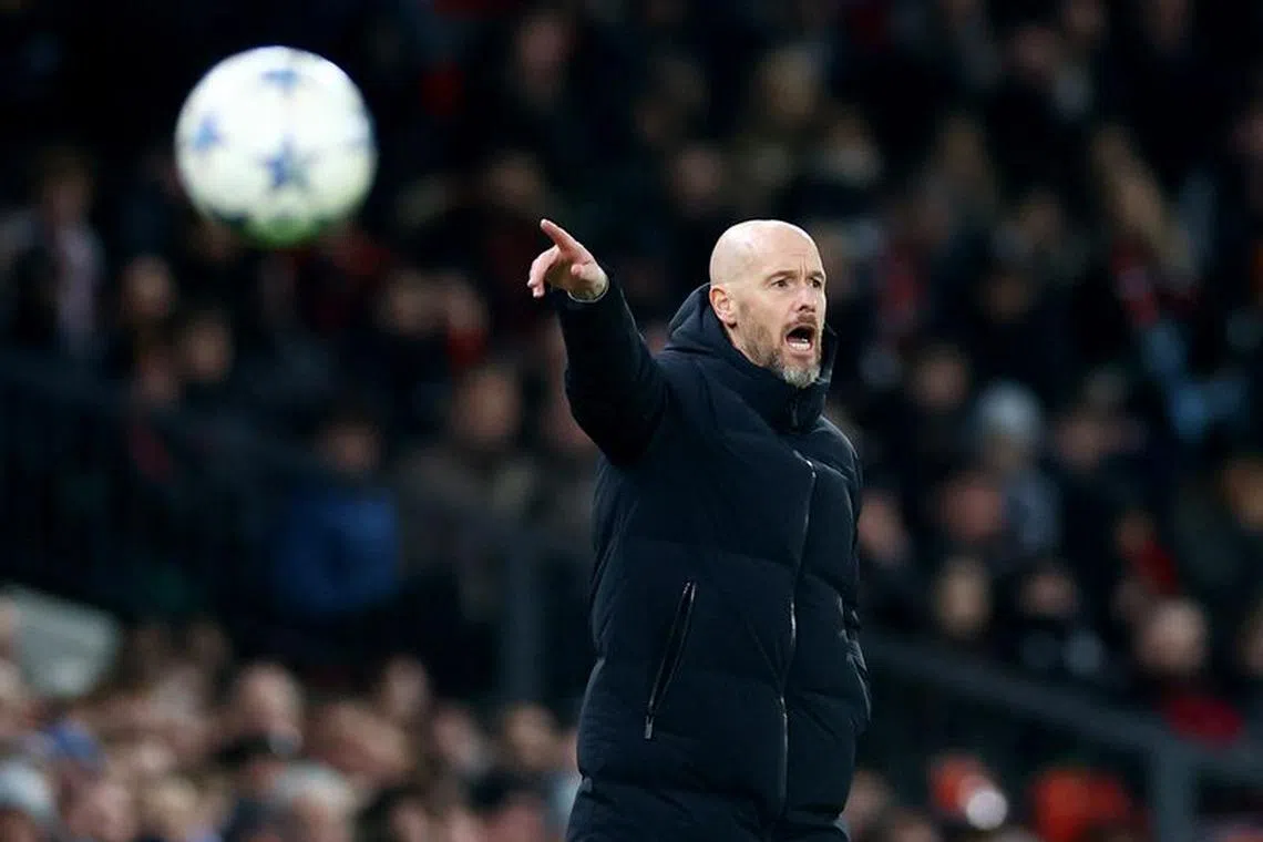 Soccer Football - Champions League - Group A - Manchester United v Bayern Munich - Old Trafford, Manchester, Britain - December 12, 2023 Manchester United manager Erik ten Hag REUTERS/Carl Recine