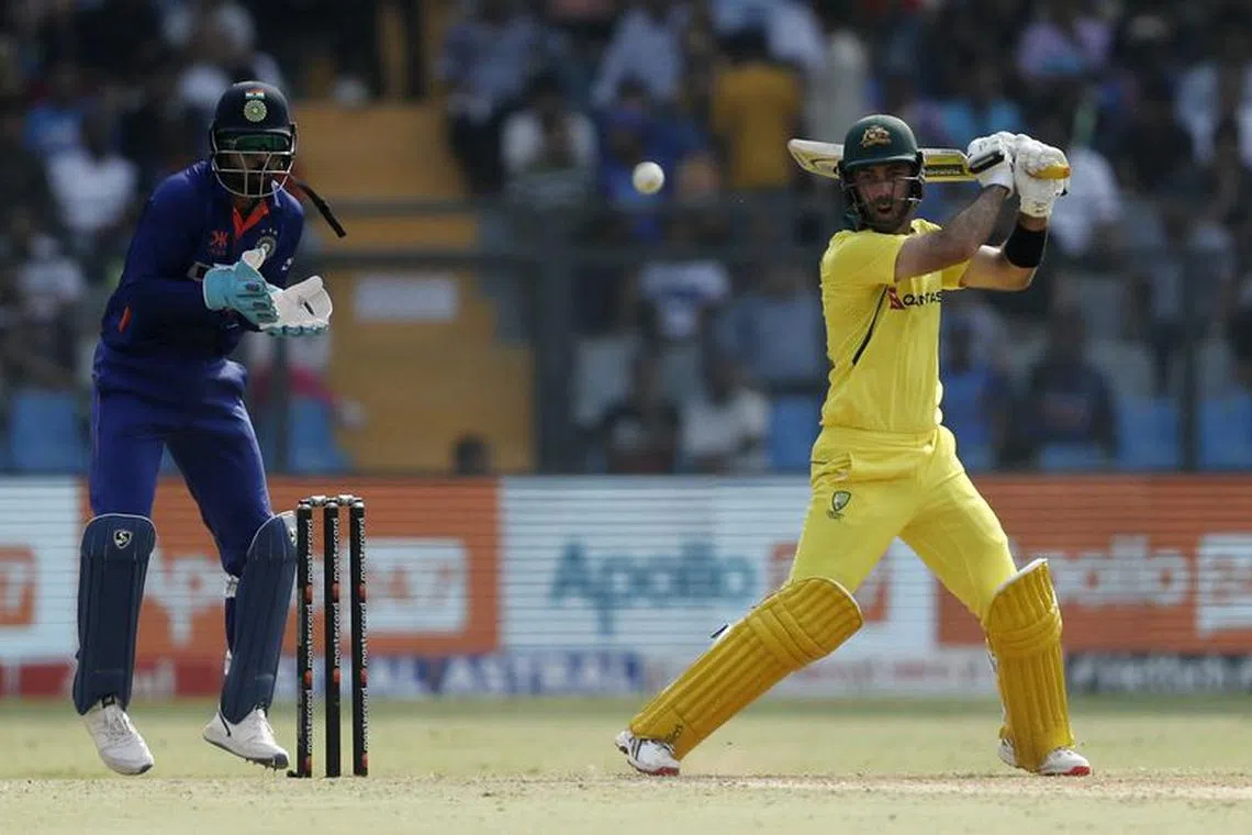 FILE PHOTO:Cricket - First One Day International - India v Australia - Wankhede Stadium, Mumbai, India - March 17, 2023 Australia's Glenn Maxwell in action REUTERS/Francis Mascarenhas/File Photo