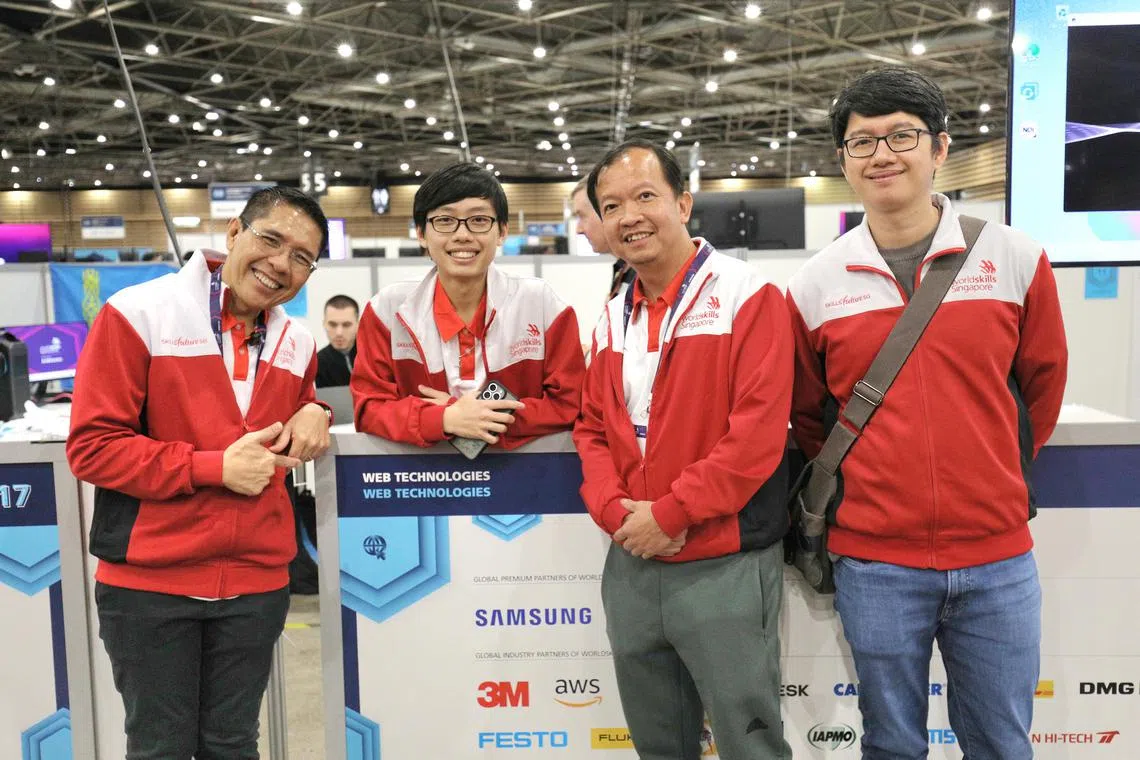etmaliki16 - Dr Maliki Osman with the team from Temasek Polytechnic, participating in the web technologies at the WorldSkills competition in Lyon, France. Zechariah Tan won a bronze medal in this skill area.



Credit: WorldSkills Singapore