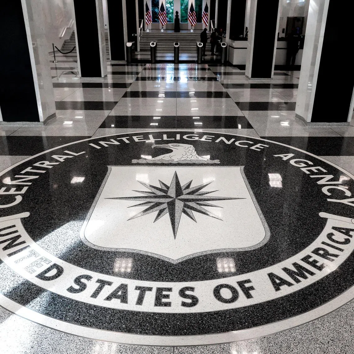 The seal of the Central Intelligence Agency is shown at the entrance of the CIA headquarters in McLean, Virginia, U.S., September 24, 2022. REUTERS/Evelyn Hockstein