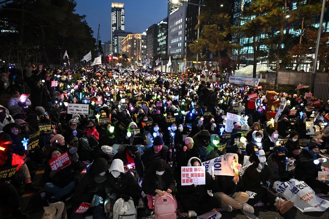 South Korean college students hold joint rally to urge President Yoon’s ...