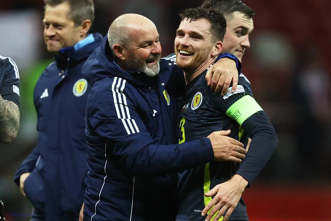 Scotland manager Steve Clarke (left) led Scotland back to the World Cup after a 28-year-absence.