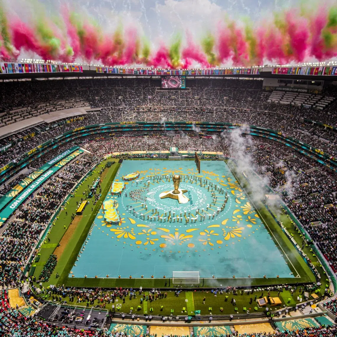 Soccer Football - FIFA World Cup 2026 - Group A - Mexico v South Africa - Estadio Azteca, Mexico City, Mexico - June 11, 2026 General view during the opening ceremony before the match REUTERS/Kai Pfaffenbach