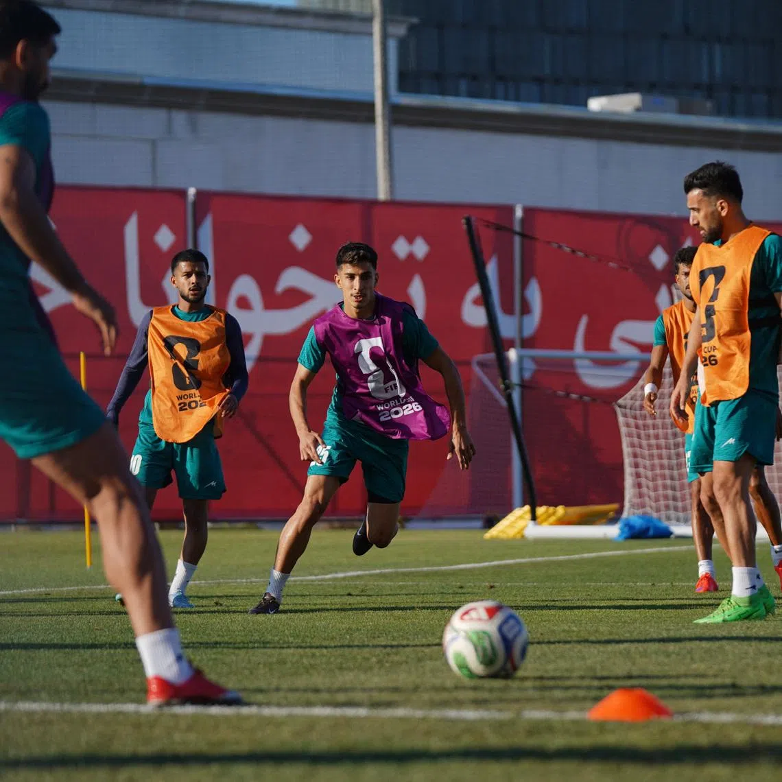 Soccer Football - FIFA World Cup 2026 - Iran Training - Centro Xoloitzcuintle, Tijuana, Mexico - June 12, 2026 Iran's Danial Iri with teammates during training REUTERS/Victor Medina