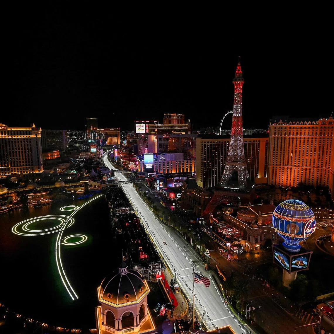 A generic view of the Formula One Las Vegas Grand Prix.