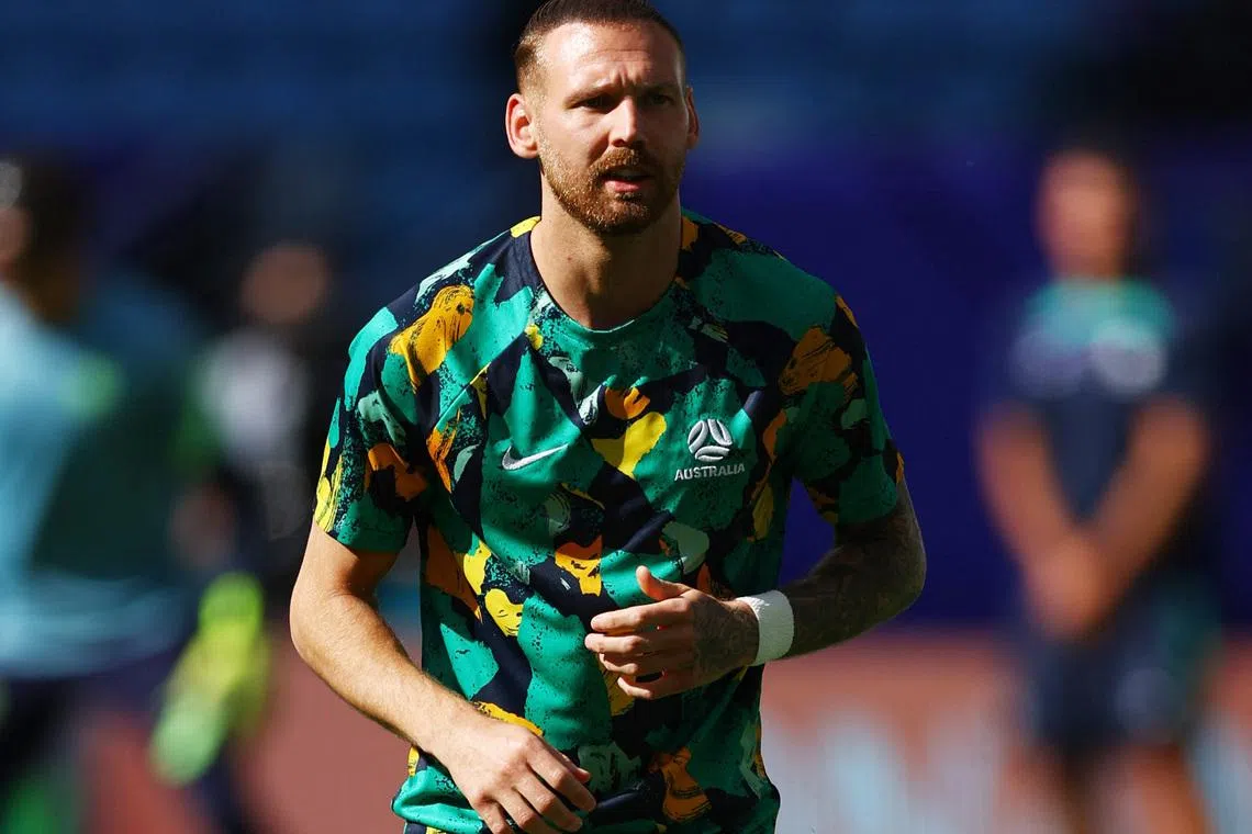 Soccer Football - AFC Asian Cup - Group B - Australia v Uzbekistan - Al Janoub Stadium, Al Wakrah, Qatar - January 23, 2024 Australia's Martin Boyle during the warm up before the match REUTERS/Molly Darlington