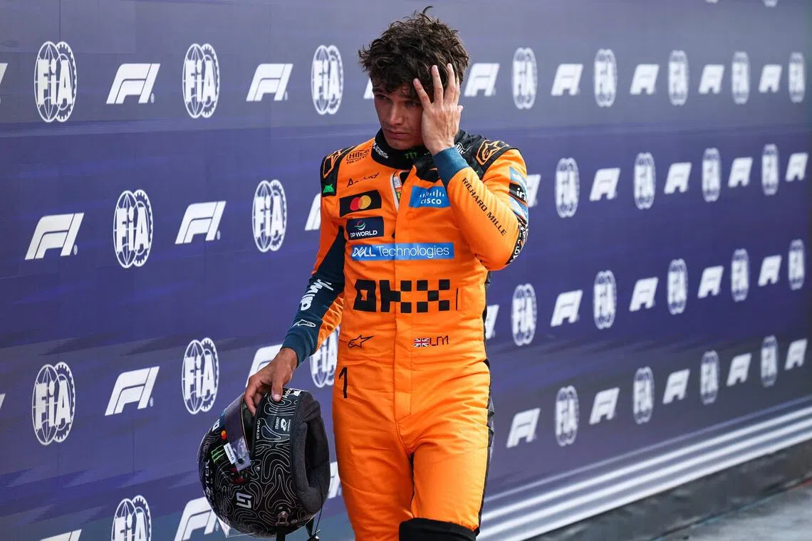 McLaren’s Lando Norris is starting the second half of the F1 season in fifth position overall and a mighty 91 points behind championship leader Kimi Antonelli of Mercedes.