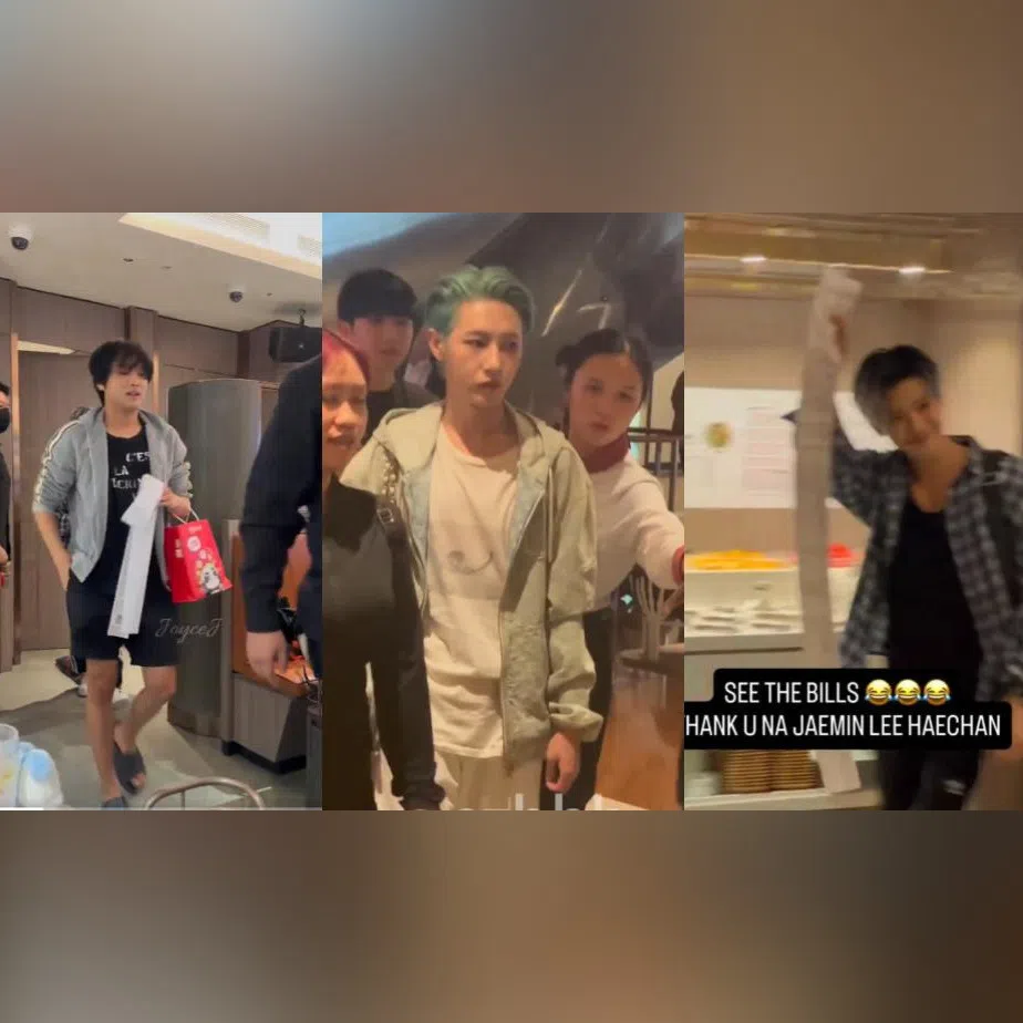 Members Haechan, Jaemin and Renjun were spotted dining in Haidilao located at The Shoppes at Marina Bay Sands.