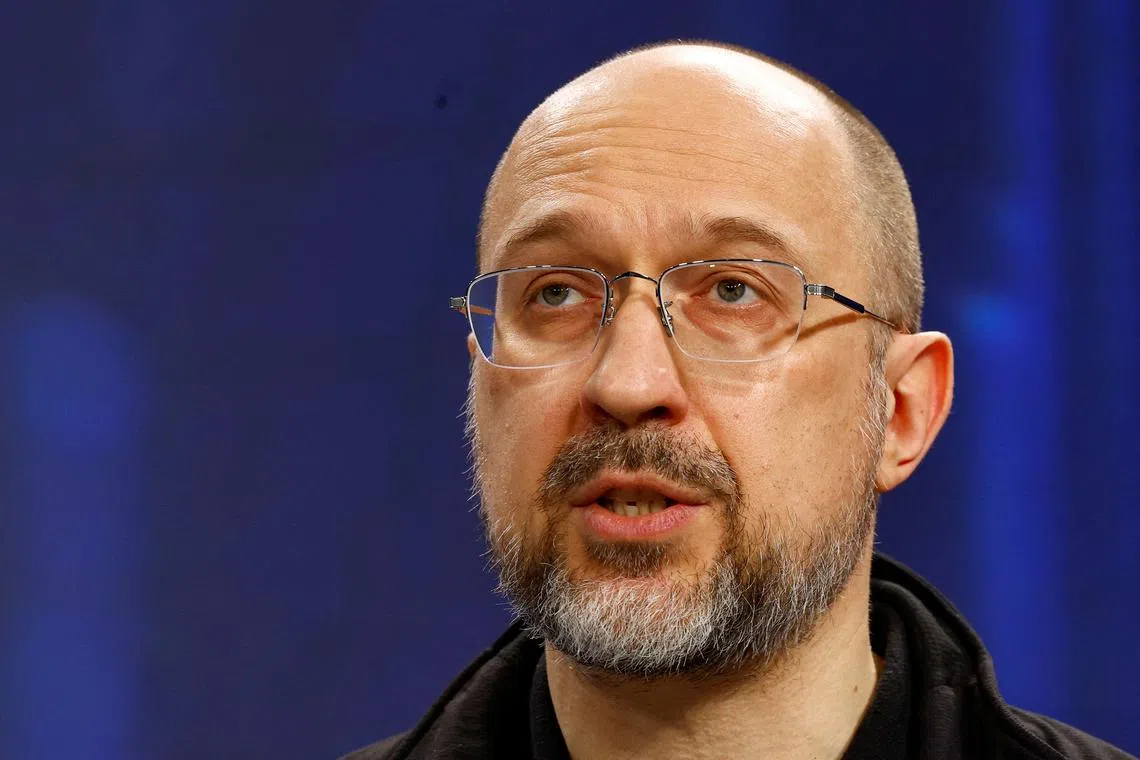 FILE PHOTO: Ukraine's Prime Minister Denys Shmyhal attends 'Ukraine. Year 2024' conference, amid Russia's attack on Ukraine, in Kyiv, Ukraine February 25, 2024. REUTERS/Valentyn Ogirenko/File Photo