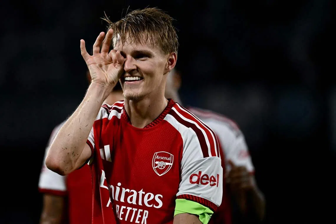 Martin Odegaard has started the 2026-27 in sensational form, scoring four goals in five games.