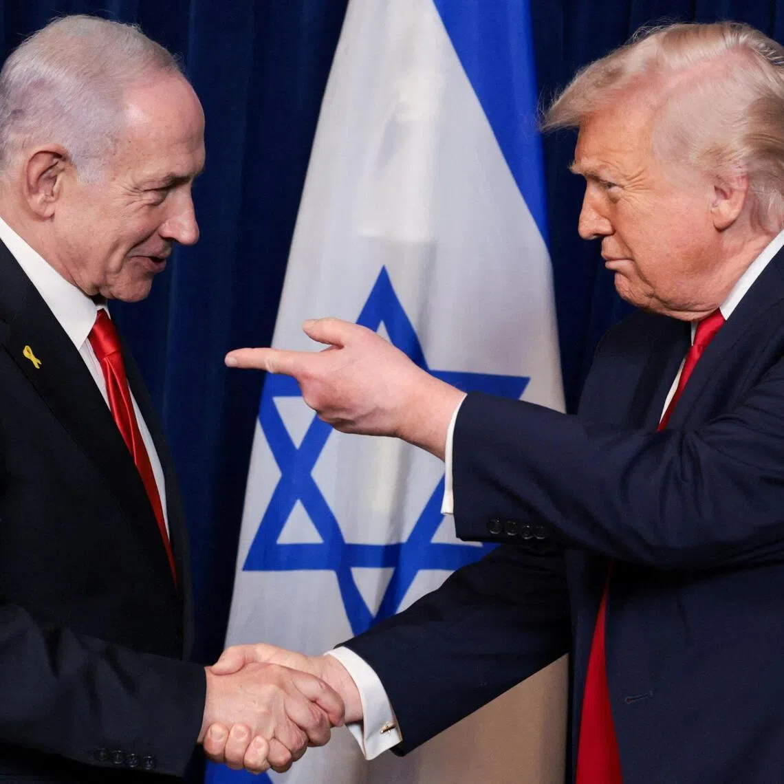 U.S. President Donald Trump said Mr Benjamin Netanyahu has been a great wartime prime minister. 