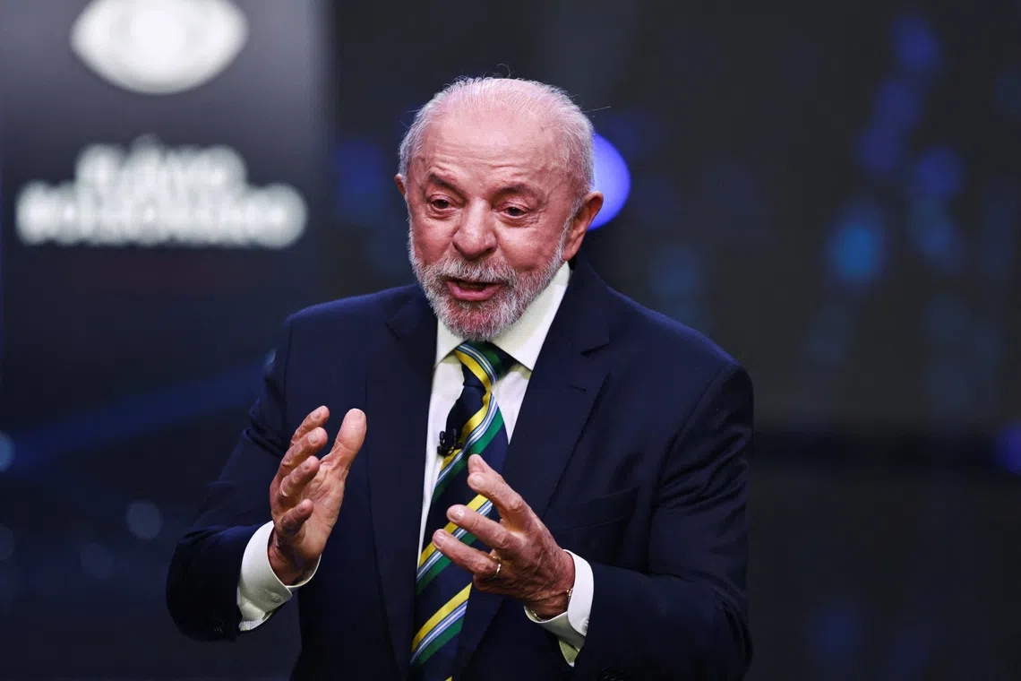 Brazilian presidential candidate Luiz Inacio Lula da Silva speaks during a presidential debate, ahead of the runoff presidential election, in Sao Paulo, Brazil, October 18, 2026. REUTERS/Jean Carniel