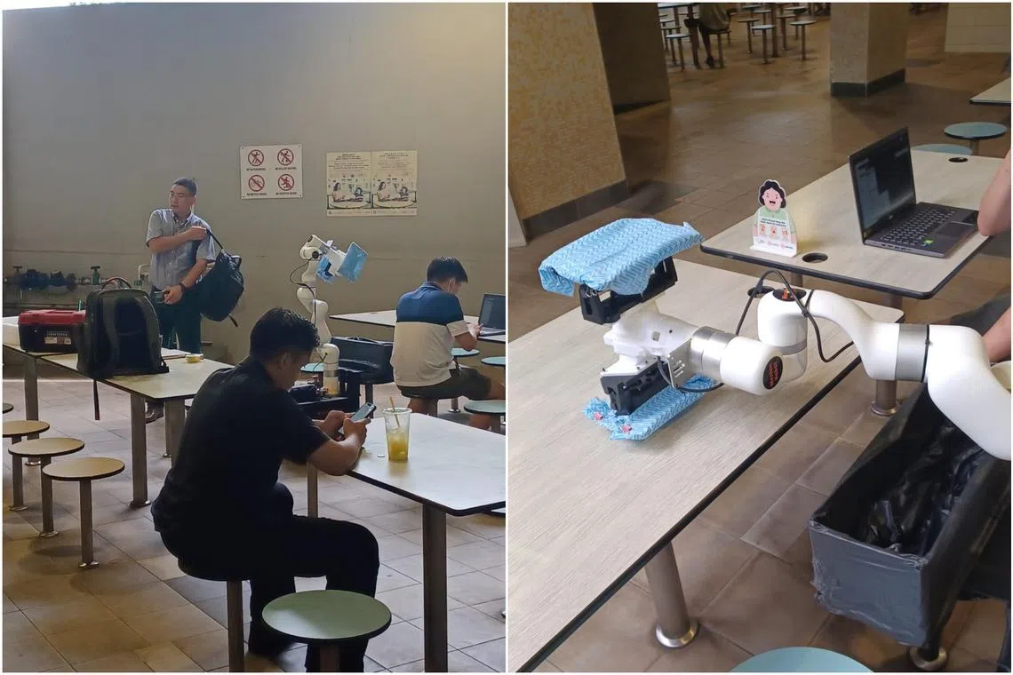A two-month trial of the robot will be conducted at a suitable hawker centre.