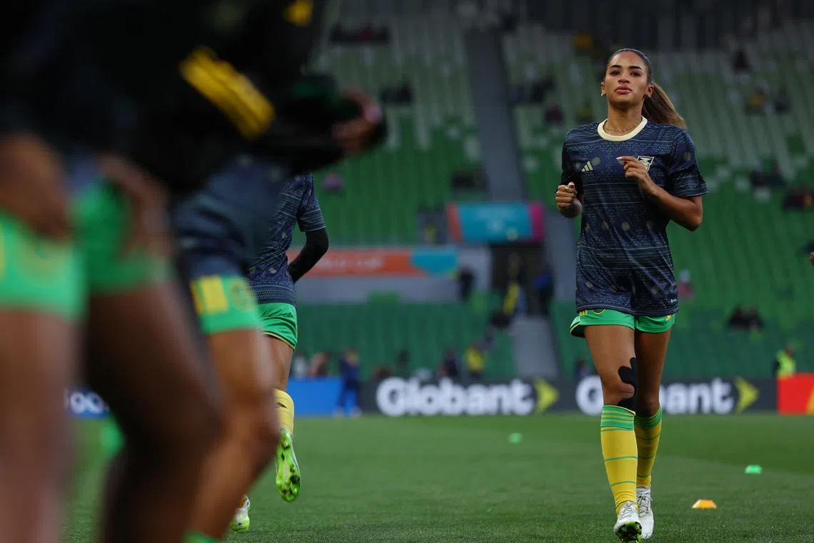 FILE PHOTO: Soccer Football - FIFA Women’s World Cup Australia and New Zealand 2023 - Round of 16 - Colombia v Jamaica - Melbourne Rectangular Stadium, Melbourne, Australia - August 8, 2023 Jamaica's Kiki Van Zanten during the warm up before the match REUTERS/Hannah Mckay/File Photo