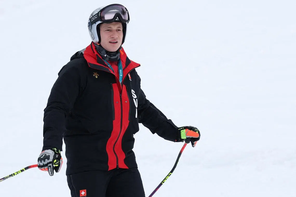 Milano Cortina 2026 Winter Olympics - Alpine Skiing - Men's Downhill Training - Stelvio Ski Centre, Bormio, Italy - February 4, 2026 Marco Odermatt of Switzerland ahead of the training REUTERS/Gintare Karpaviciute