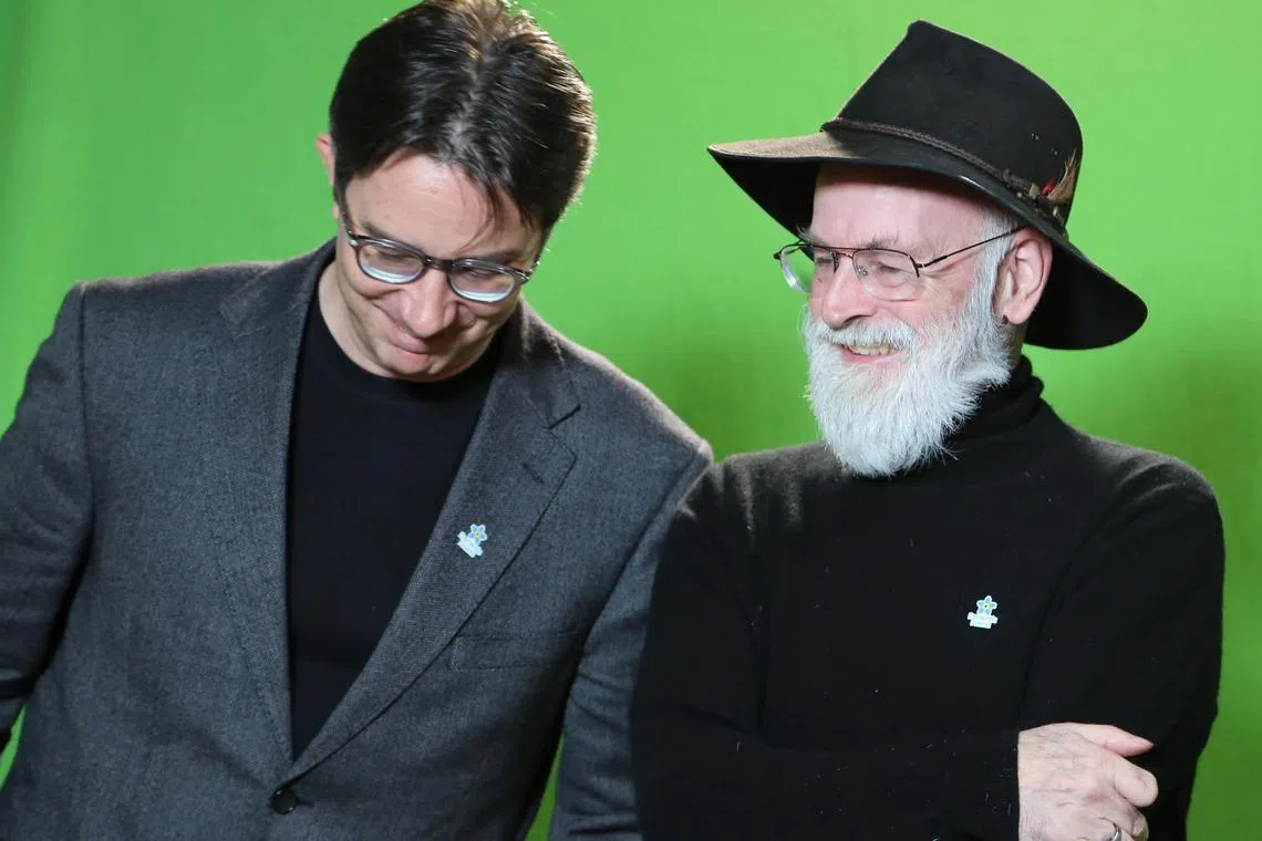 Rob Wilkins and Terry Pratchett 