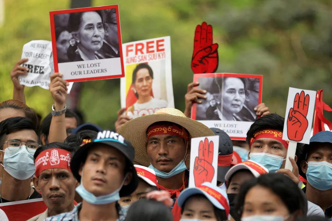 Myanmar has been in crisis since the army took power from Ms Suu Kyi’s elected government on Feb 1, 2021. 