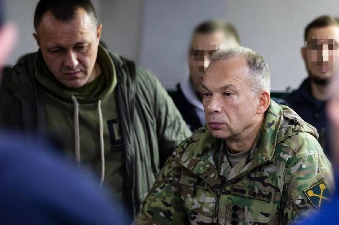 Ukrainian General Oleksandr Syrskyi said on Oct 30 he had visited troops fighting in Ukraine's front-line city of Pokrovsk.