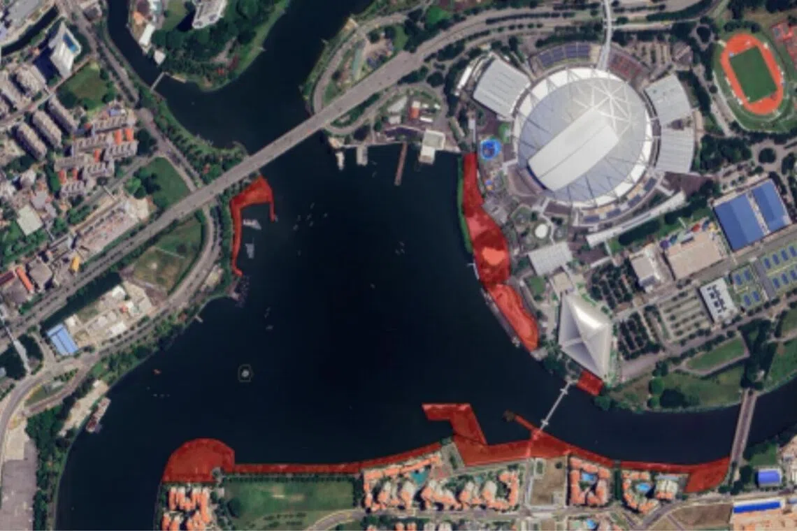 Areas in red near National Stadium are subject to closure should crowd levels reach safety thresholds.