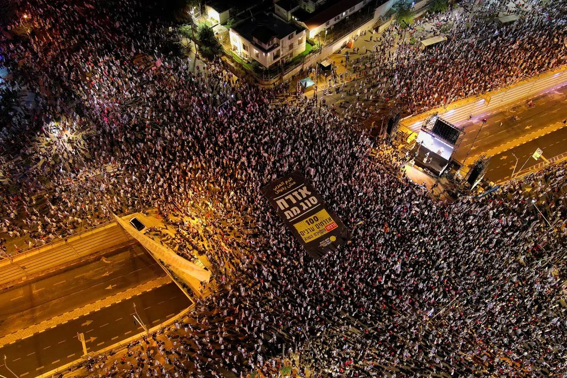 Israeli protesters have staged mass demonstrations against the government’s legislative agenda.