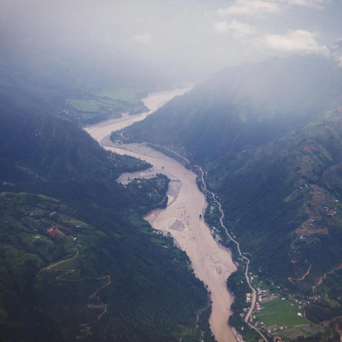 Destruction following the August flash floods and mudslides along the Trishuli river in Dhading district in Nepal’s Bagmati province.