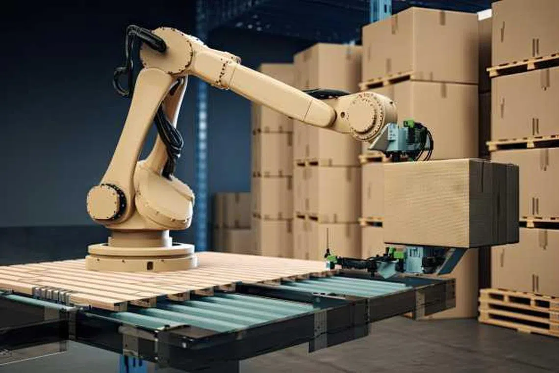 The robotic arm crushed the man's body against a conveyor belt after mistaking him for a box.