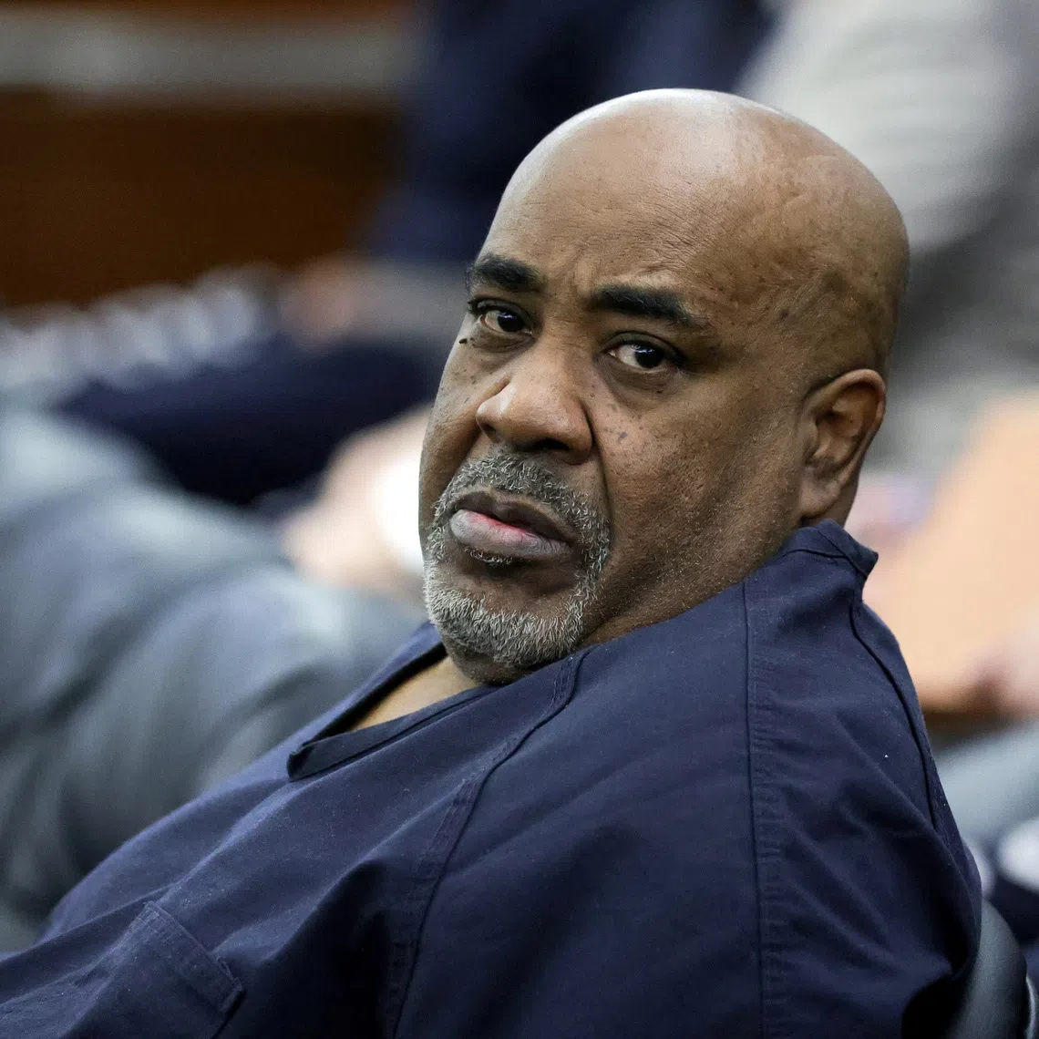 Duane Davis during a calendar call and motion hearing for his upcoming trial on murder charges in the 1996 killing of rapper Tupac Shakur at Clark County District Court, in Las Vegas, Nevada, the US, on Aug 4.