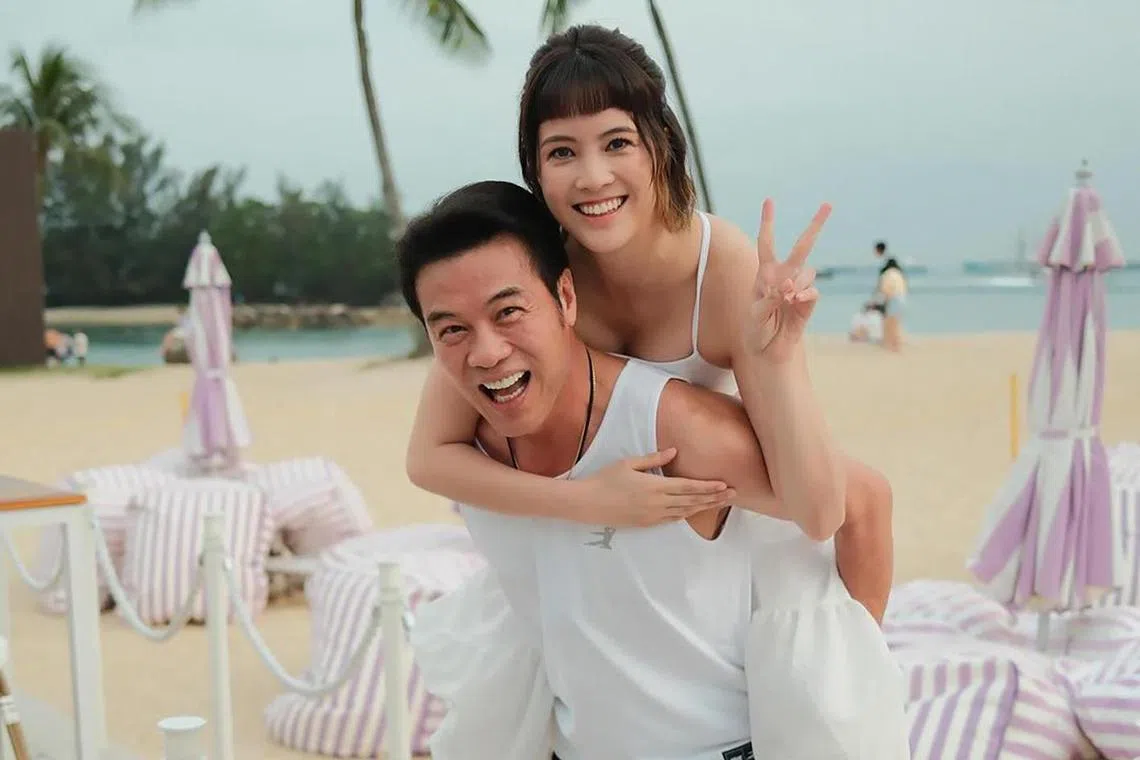 Local actor Zheng Geping and his daughter, Singaporean actress Tay Ying.