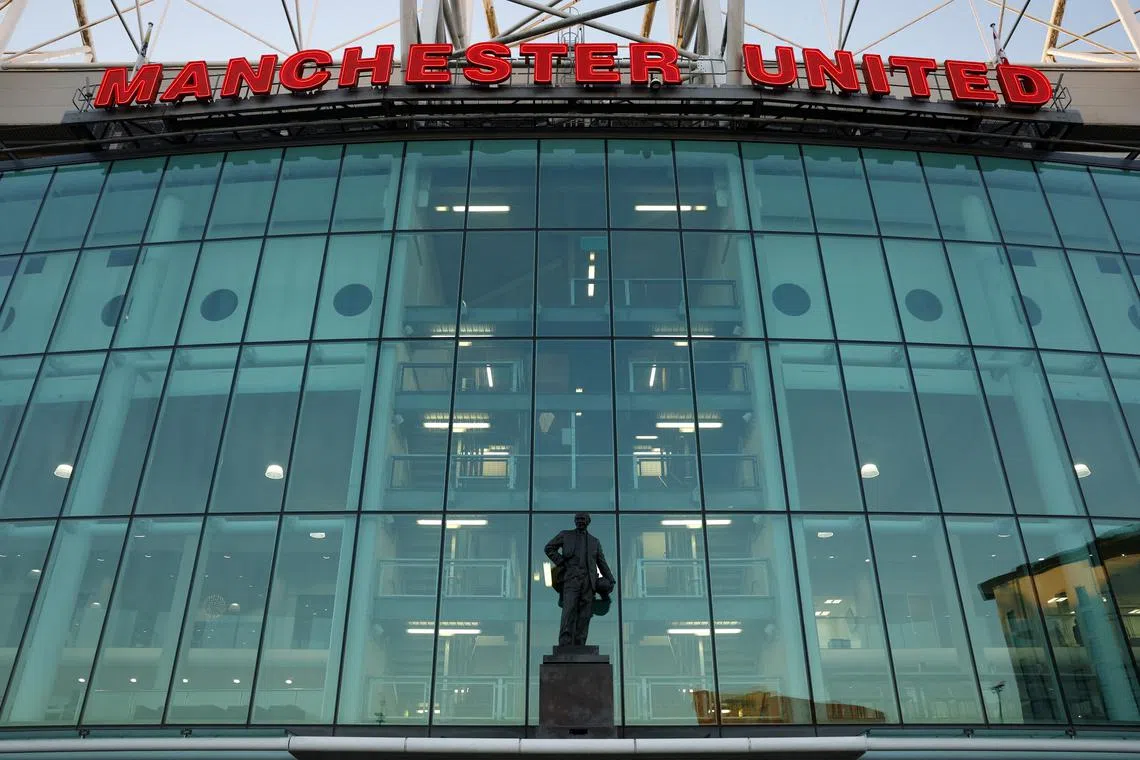 FILE PHOTO: Soccer Football - Premier League - Manchester United v Southampton - Old Trafford, Manchester, Britain - January 16, 2025 General view outside the stadium before the match Action Images via Reuters/Jason Cairnduff/File Photo