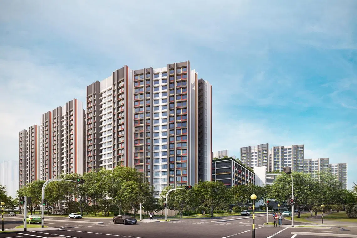 A total of 1,640 flats are on offer at Bedok South Blossoms, which is located on a site near Tanah Merah MRT station.
