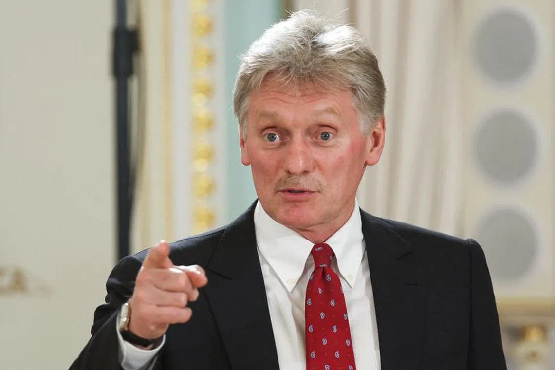 Kremlin spokesman Dmitry Peskov speaks before a press conference of Russian President Vladimir Putin following the Russia-Africa summit in Saint Petersburg, Russia, July 29, 2023. Sergei Bobylyov/TASS Host Photo Agency via REUTERS/ File Photo