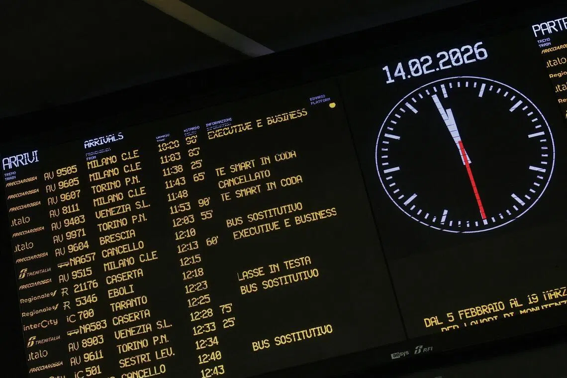 Services between Naples in the south and the capital Rome were affected.