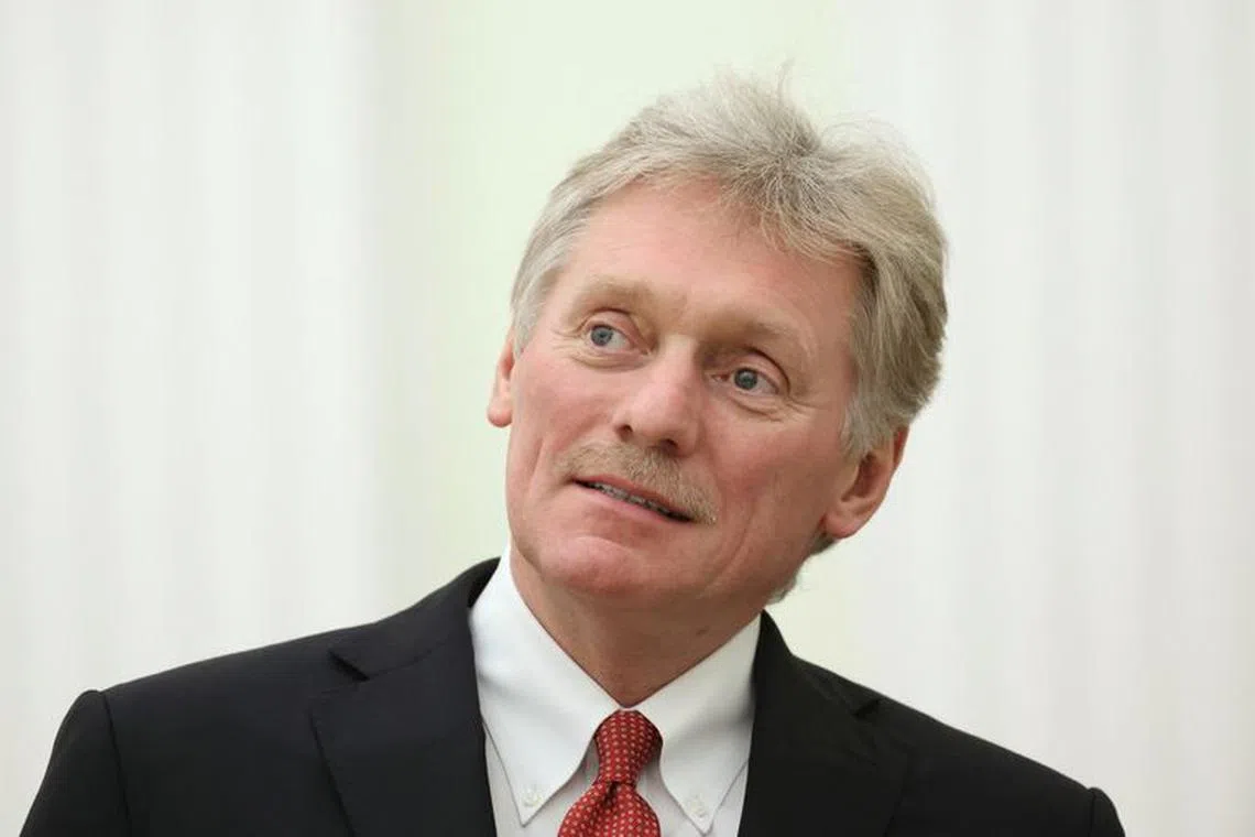 FILE PHOTO: Russian presidential spokesman Dmitry Peskov attends a meeting of President Vladimir Putin with Iraqi Prime Minister Mohammed Shia Al-Sudani during a meeting in Moscow, Russia, October 10, 2023. Sputnik/Sergei Bobylyov/Pool via REUTERS/File Photo