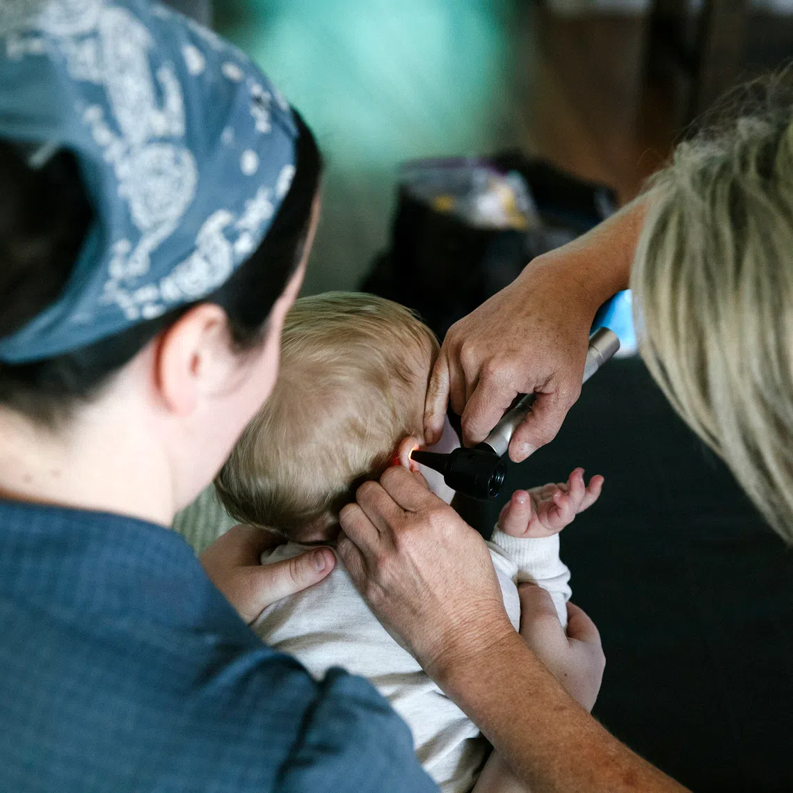 Nurse Stephanie Truckey makes a house call to the Millers, an Amish family, in Middlefield, Ohio, on Sept 25, 2026.