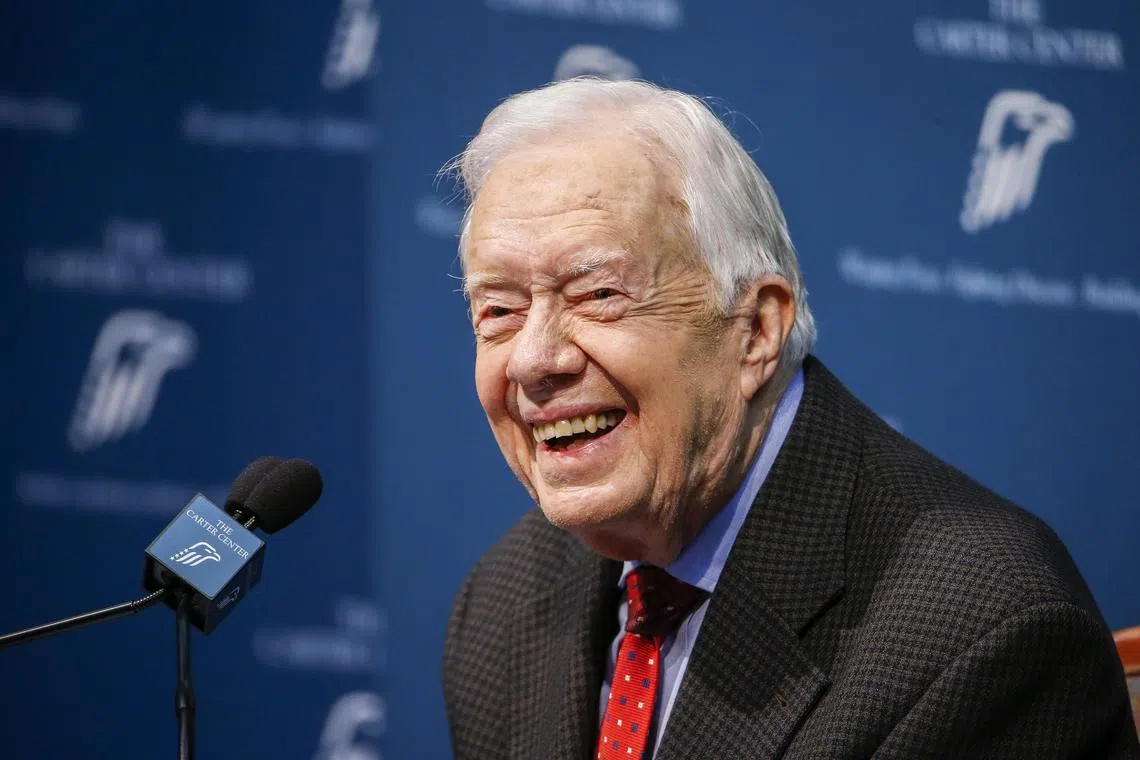 Former US President Jimmy Carter died, aged 100, at his home in Plains, Georgia, on Dec 29.