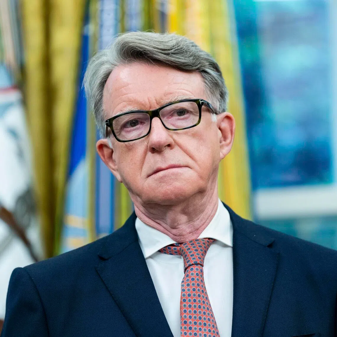 Peter Mandelson, then the British ambassador to the US, at the White House in Washington, May 8, 2025. Prime Minister Keir Starmer of Britain was warned that making Mandelson his ambassador would bring general reputational risk because of Mandelson's ties to Jeffrey Epstein, according to documents released on Wednesday by the British government.