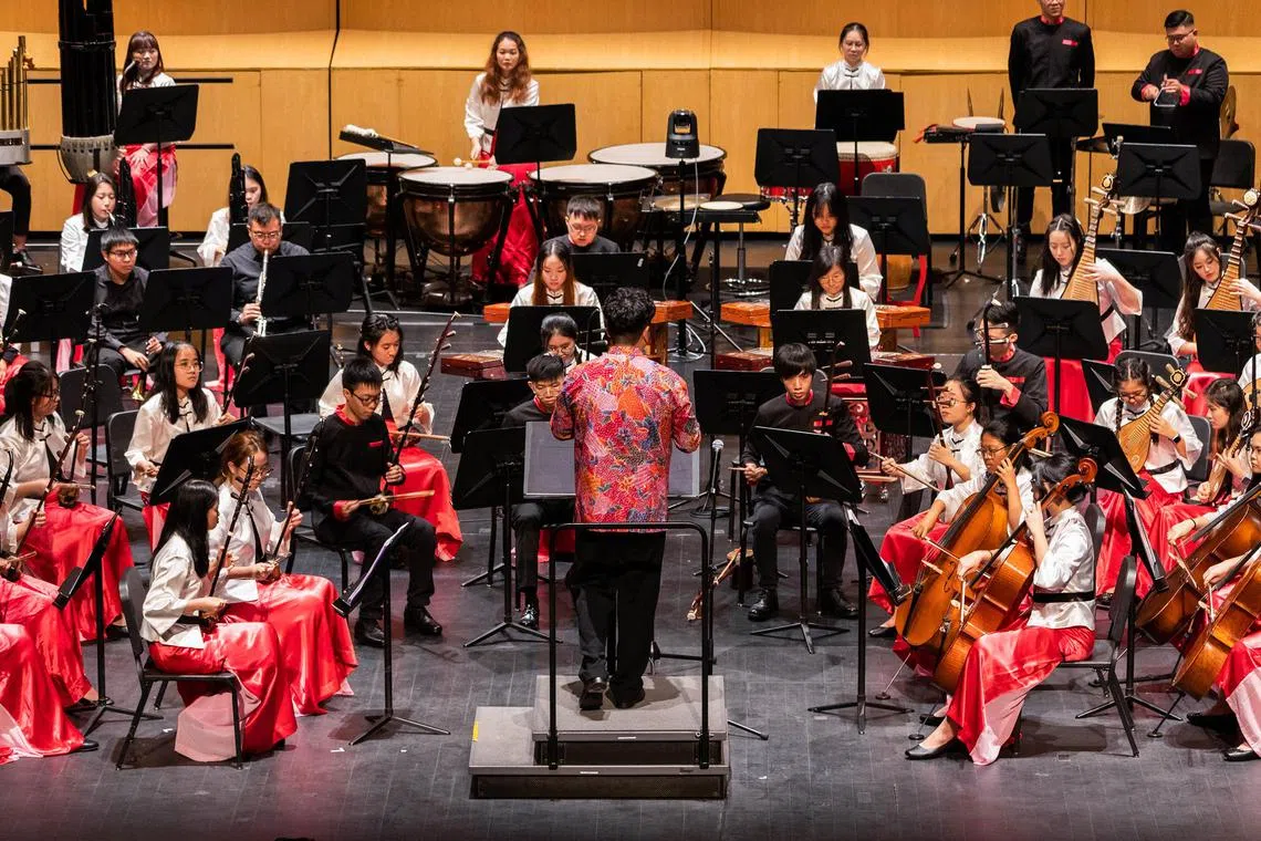NUS Chinese Orchestra performing for their 50th anniversary concert on June 25 June, 2023.