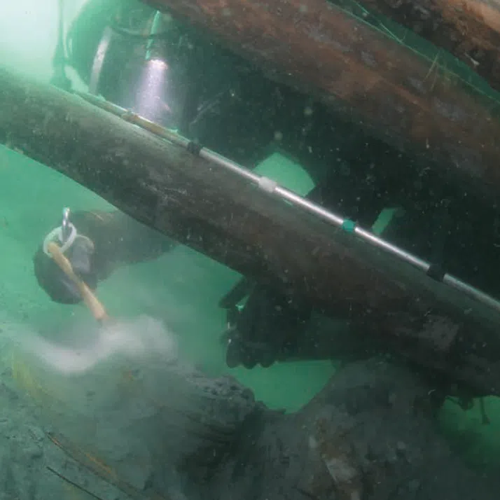 as seen in a 2016 report by the National Research Institute of Maritime Heritage on excavation works of Mado 4. 