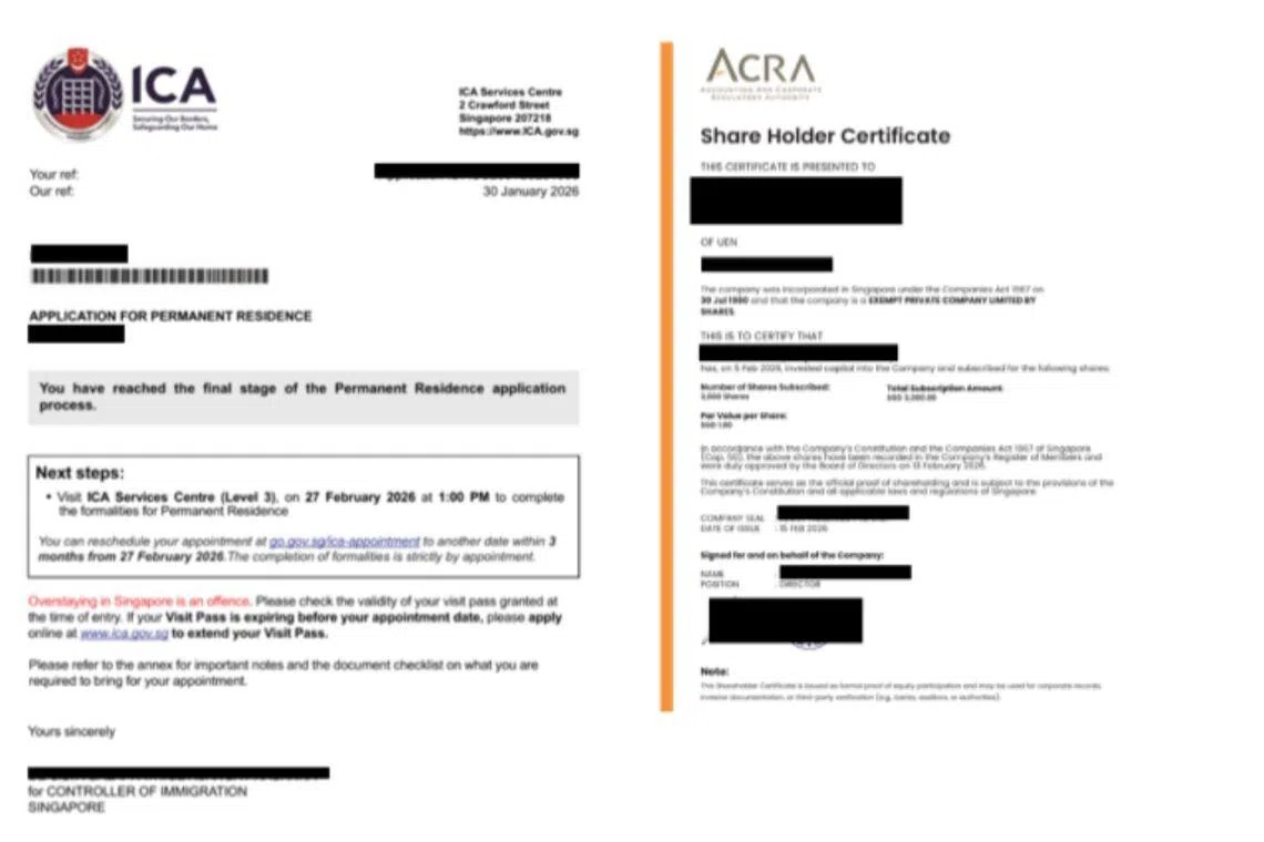 Screenshots of false documents used by scammers to enhance the deception.