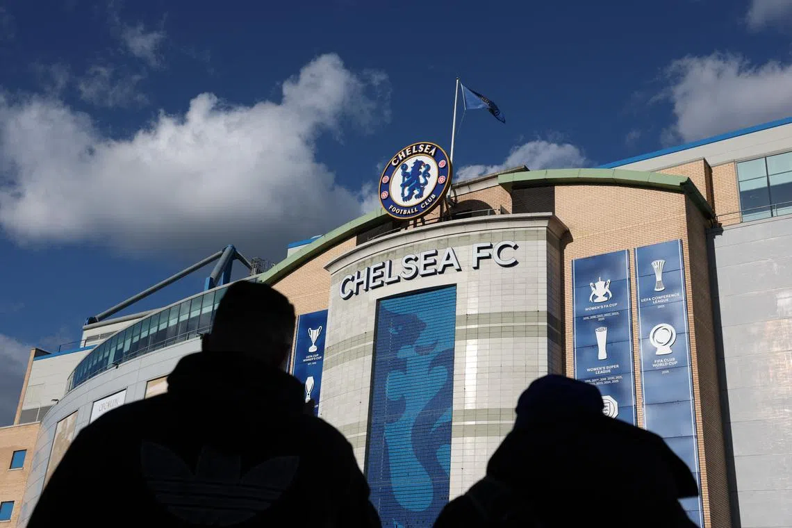 FILE PHOTO: Soccer Football - Premier League - Chelsea v Newcastle United - Stamford Bridge, London, Britain - March 14, 2026 General view outside the stadium before the match. Action Images via Reuters/John Sibley