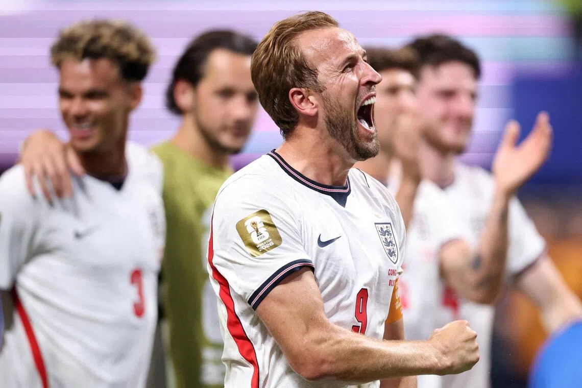 Soccer Football - FIFA World Cup 2026 - Round of 32 - England v DR Congo - Atlanta Stadium, Atlanta, Georgia, U.S. - July 1, 2026
England's Harry Kane celebrates after the match IMAGN IMAGES via Reuters/Brett Davis     TPX IMAGES OF THE DAY