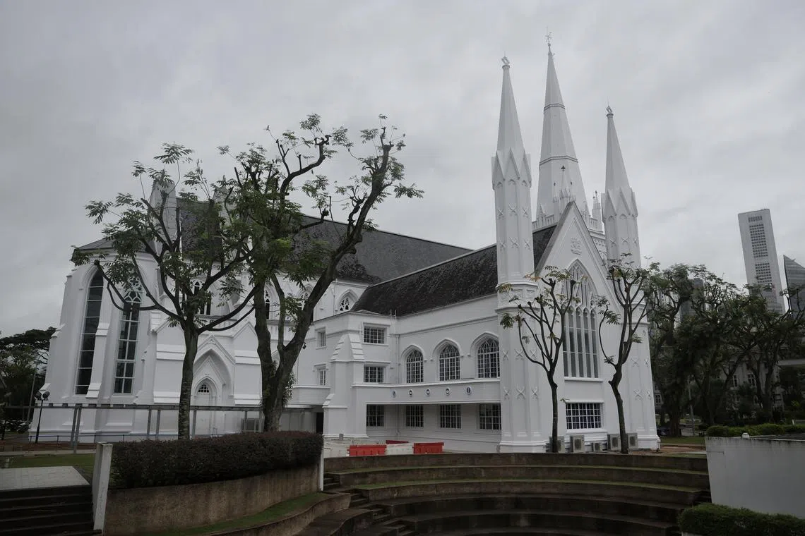 Walkthrough of St Andrew's Cathedral, where restoration works have been completed, on Dec 27, 2023.

In 2019, a major restoration of the nave was approved, which involves covering plaster and painting of external and internal walls of the main building and transepts, various repairs, and electrical works. The restoration project aims to maintain the structural integrity of the building and enhance its aesthetic appeal. The project cost is estimated to be over 5 million dollars, and fundraising efforts have been successful in raising the necessary funds.