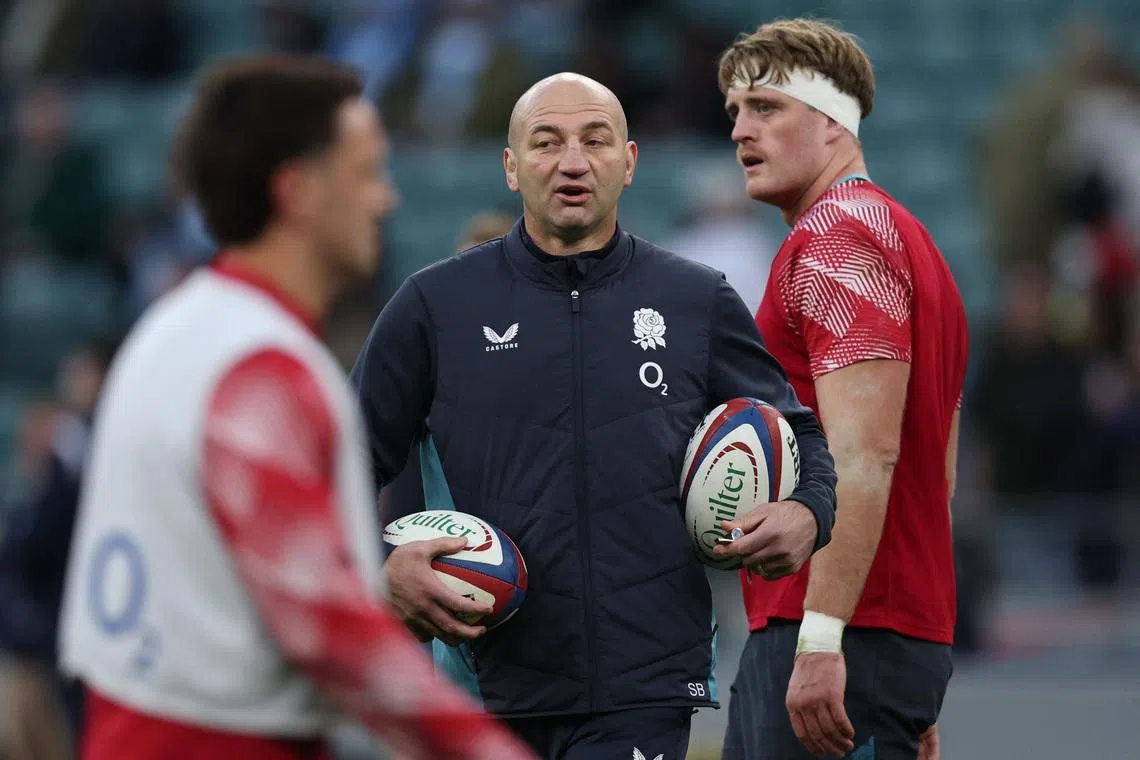 Rugby Union - Autumn Internationals - England v Argentina - Allianz Stadium, Twickenham, London, Britain - November 23, 2025 England head coach Steve Borthwick during the warm up before the match. Action Images via Reuters/Paul Childs
