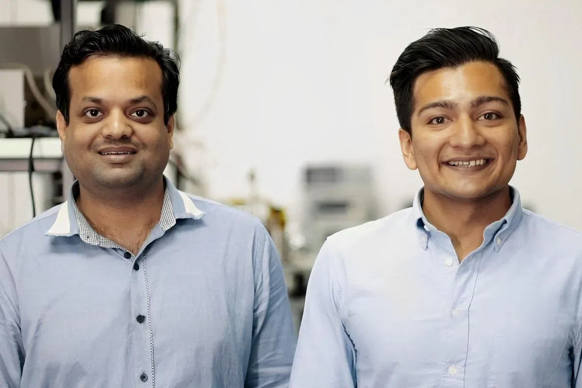 Ravi Kumar (left) and Sahil Tapiawala are co-founders of Atomionic. Atomionics has signed contracts with three major mining companies.