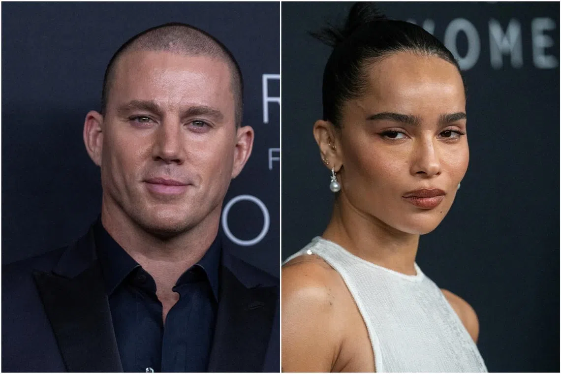 Channing Tatum (left) and Zoe Kravitz reportedly began dating in 2021 after she cast him in her upcoming directorial debut, Pussy Island.
