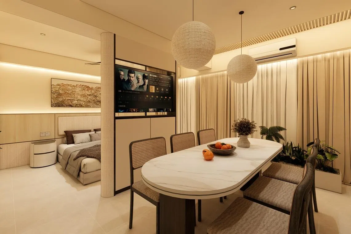 Small flats, big renovations: Seniors who downsize embrace compact living  in style | The Straits Times