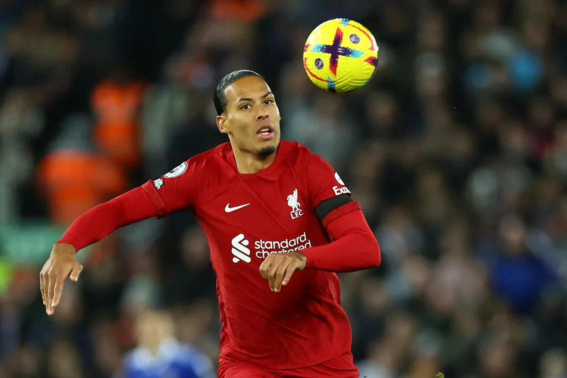 Liverpool's Virgil van Dijk in action during a 2-1 English Premier League win over Leicester City on Friday. 