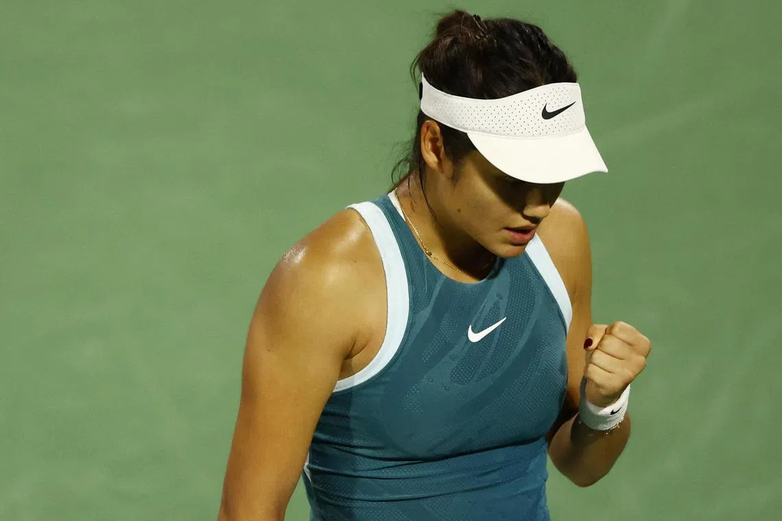 Britain's Emma Raducanu broke down in tears at the sight of a "fixated" fan in Dubai.