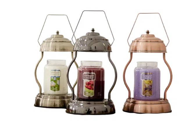 Conjunto de aquecedor de velas Yankee antigo e doce