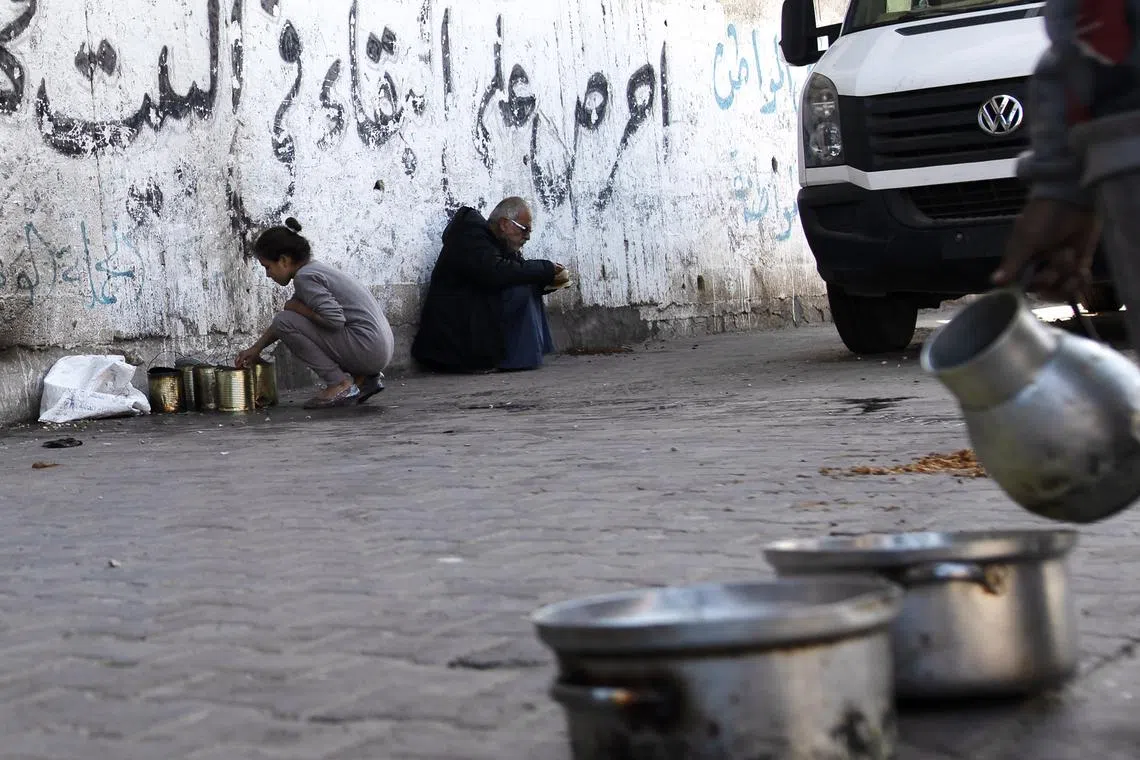 Hundreds of thousands of Palestinians have to try to adjust to a grim reality - that food is scarce. 
